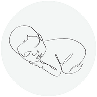 Baby schläft Zeichnung Liebevoll geborgen stillen